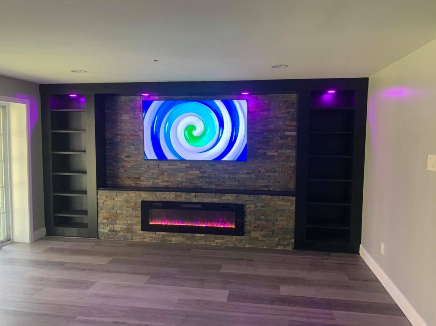 Custom entertainment space, custom details by Next Gen K Designs